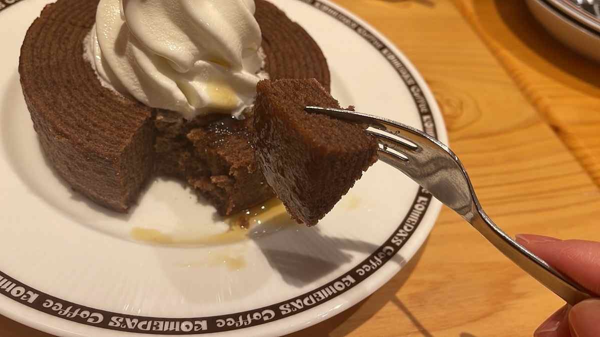 バウムクーヘンがふわふわで美味しい